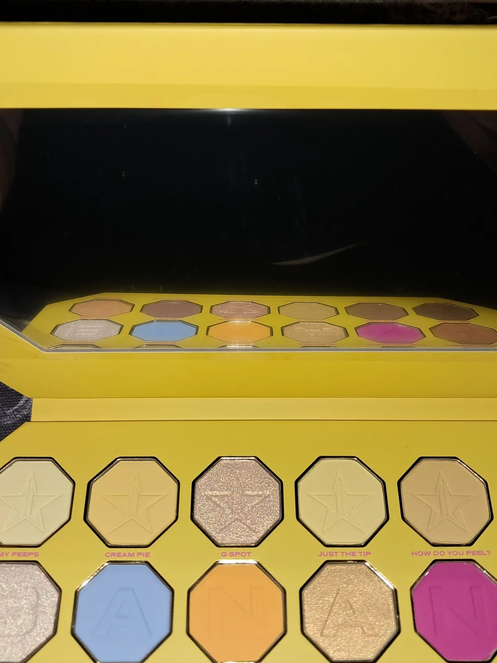 Jeffree Star Banana Fetish Eyeshadow Palette - Cream and Gold Lettering